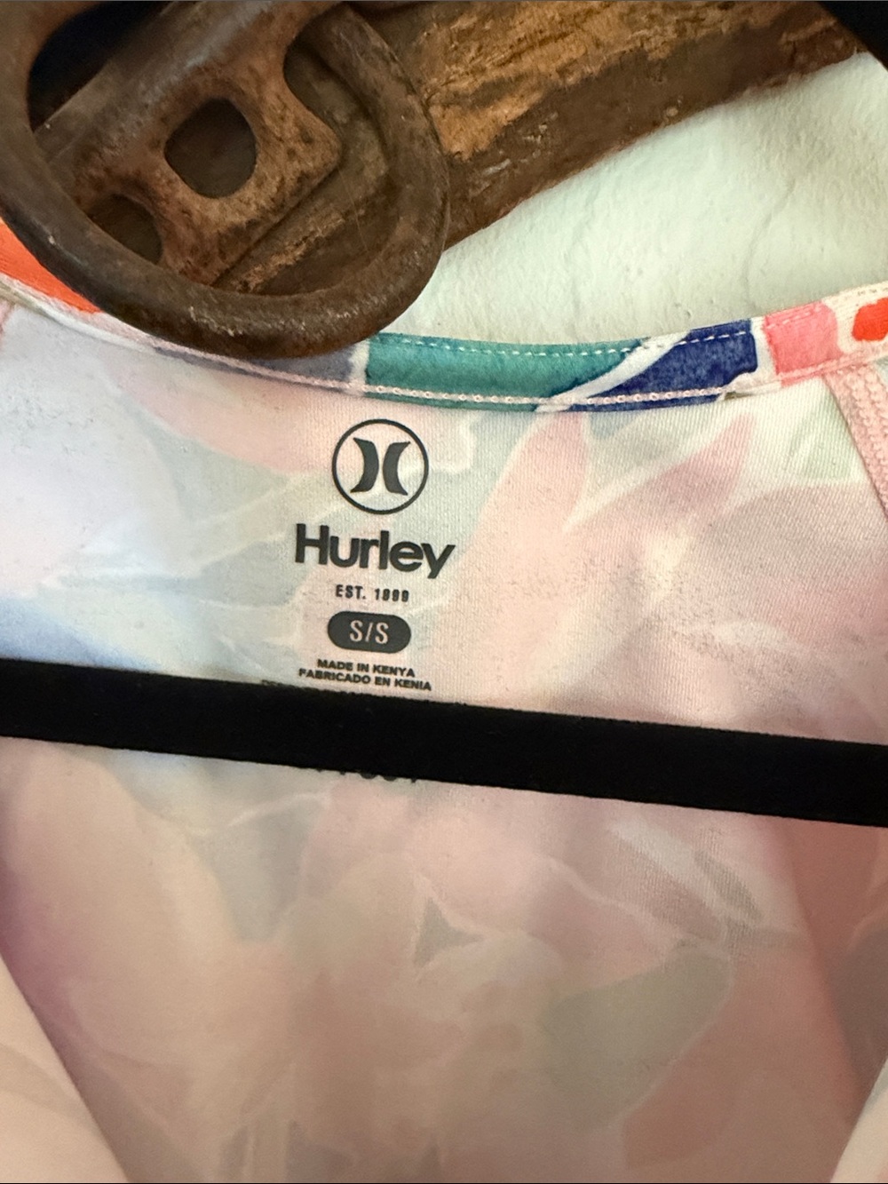 Hurley Bright Floral Multicolor Long-Sleeve Tee UPF 50+ - Picture 2 of 2